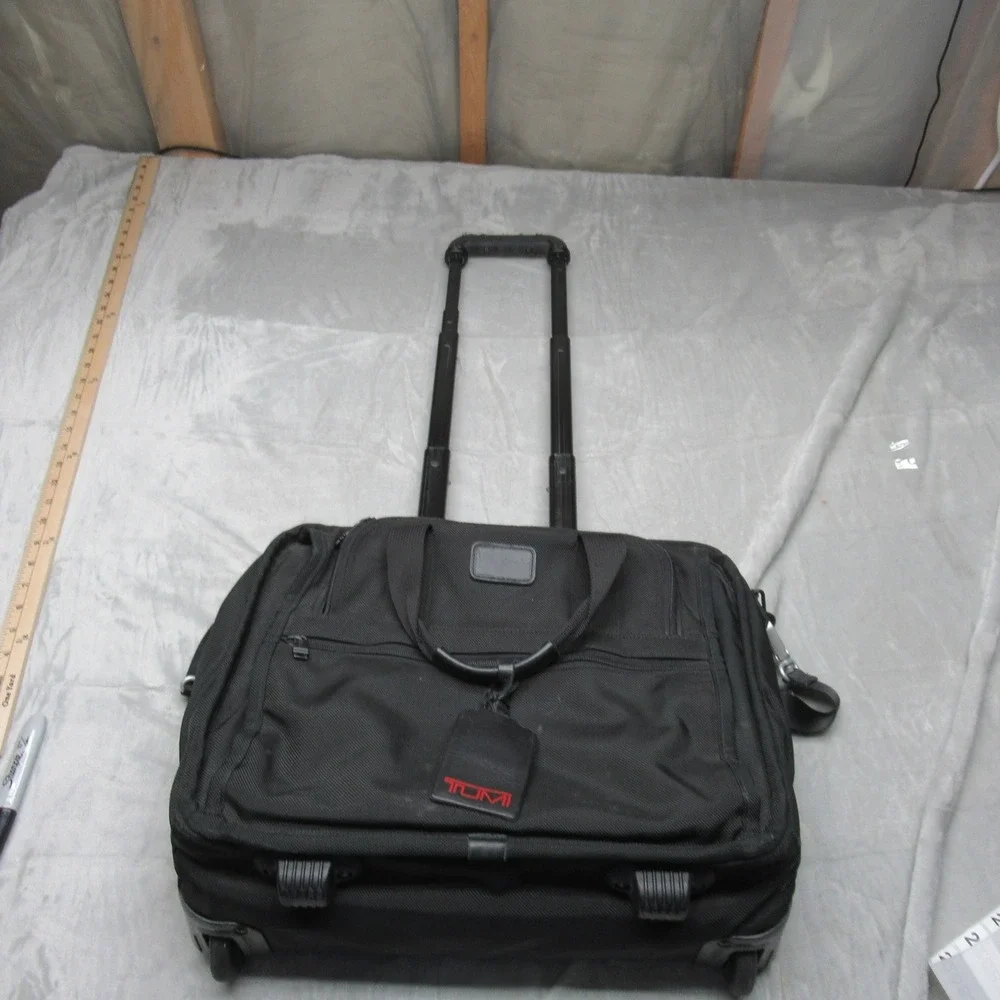 Tumi Briefcase Laptop Bag Ballistic Nylon‎ Wheeled Luggage Pad Expandable Handle